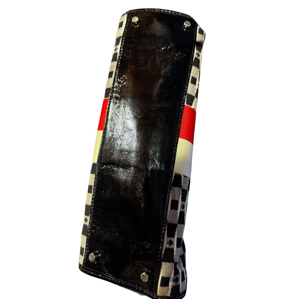 Kate Spade Black and White Shoulder Bag with Red Stripe - Picture 7 of 15